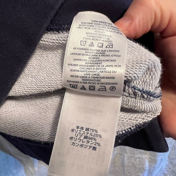 Lands’ End serious sweat sweatshirt. Blue stripes. Size extra large. - Picture 6 of 6